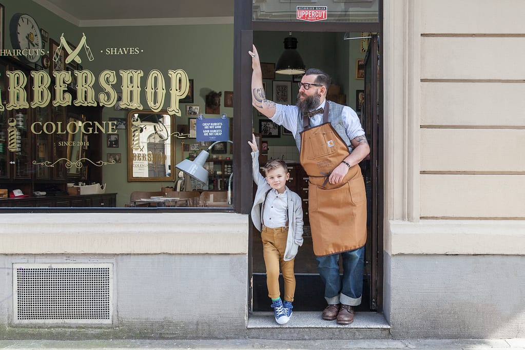 Kinderfotoshooting im Barber Shop Cologne im Belgischen Viertel